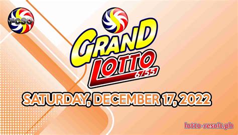 lotto result december 17 2022|PCSO Lotto Result December 17, 2022 .